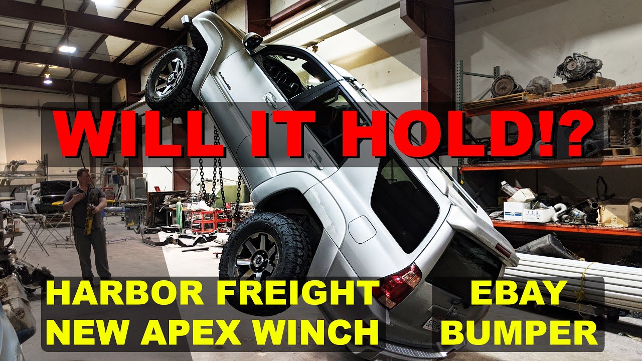 Тест на подвеску лебёдки Harbor Freight Apex и внедорожные испытания. Можно ли подвесить двигател...