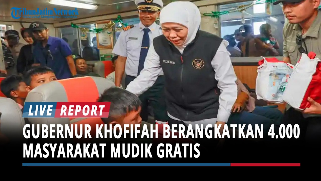 Gubernur Khofifah Berangkatkan 4.000 Masyarakat Mudik Gratis Bersama Pemprov Jatim