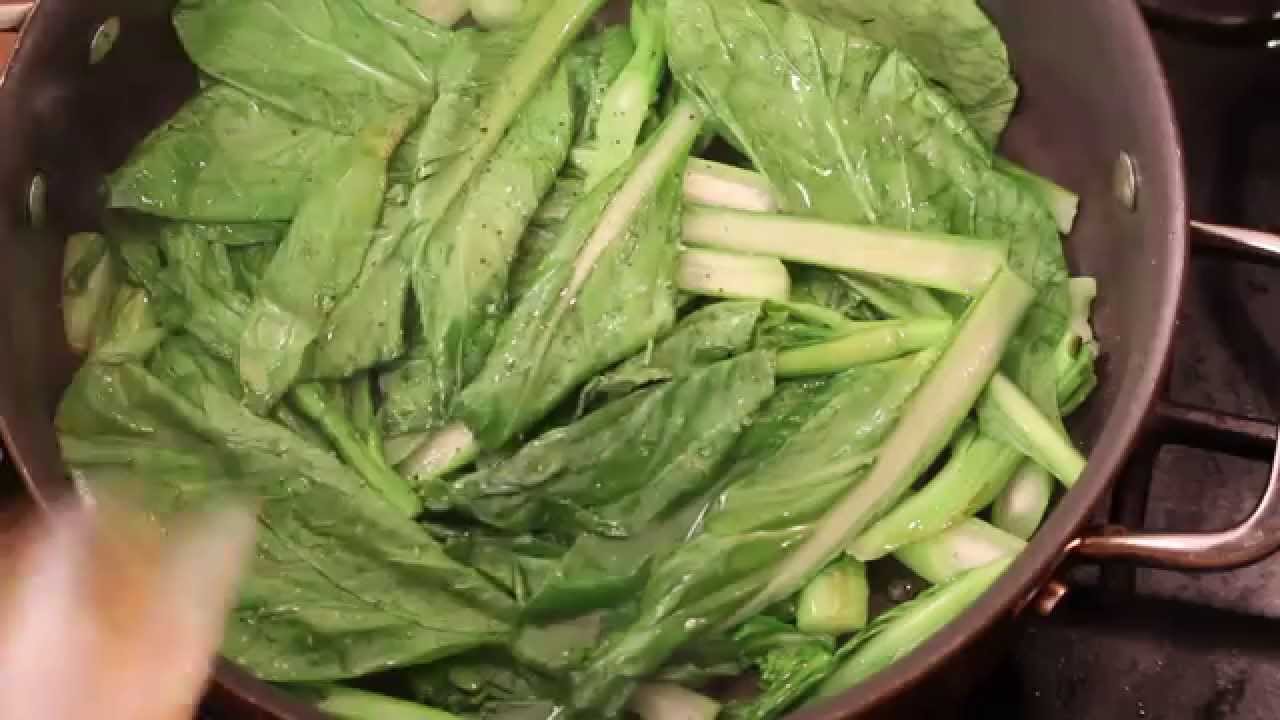Chinese Greens (Yu Choy) Stir Fry Recipe