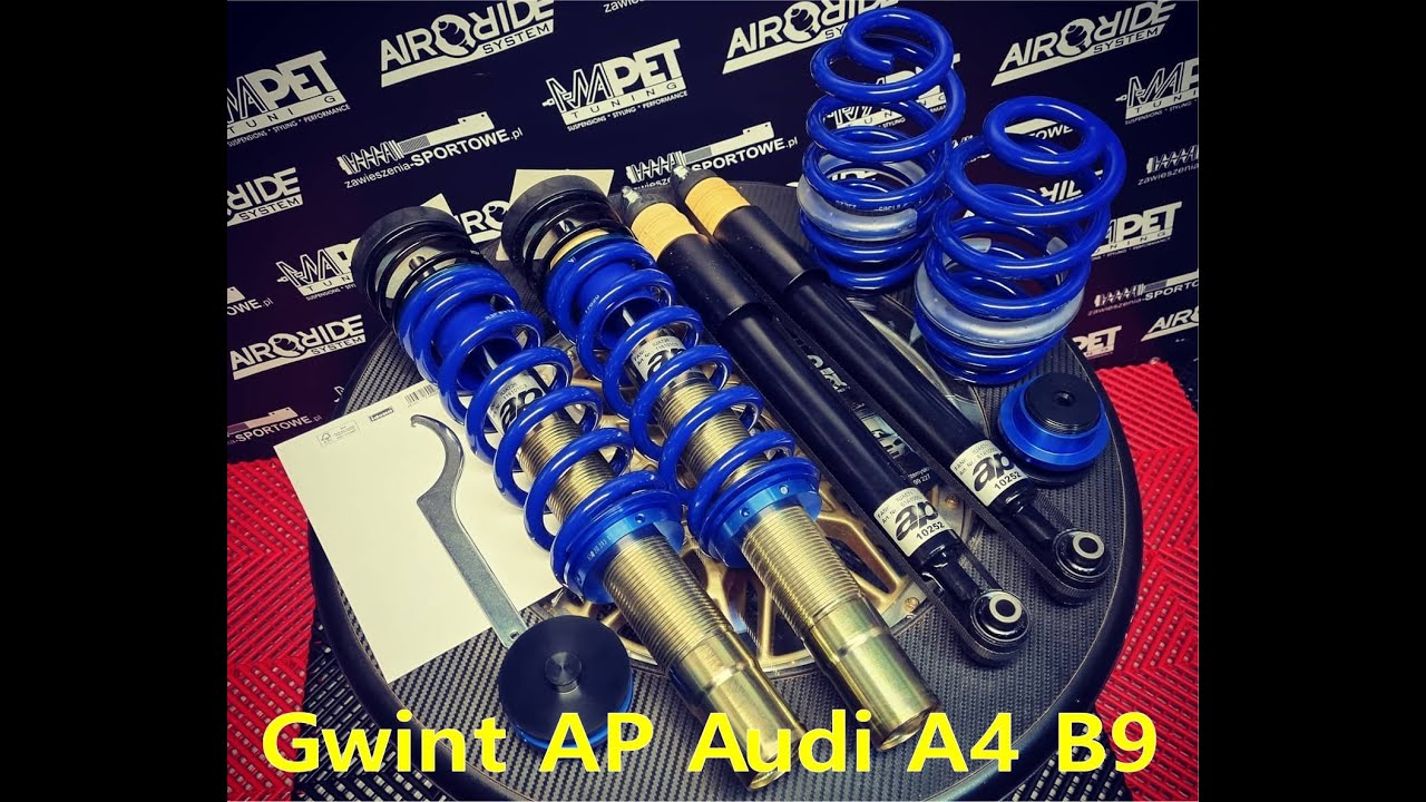 Zawieszenie gwintowane AP sportfahrwerke Audi A4 B9 - MAPET-TUNING UNBOXING