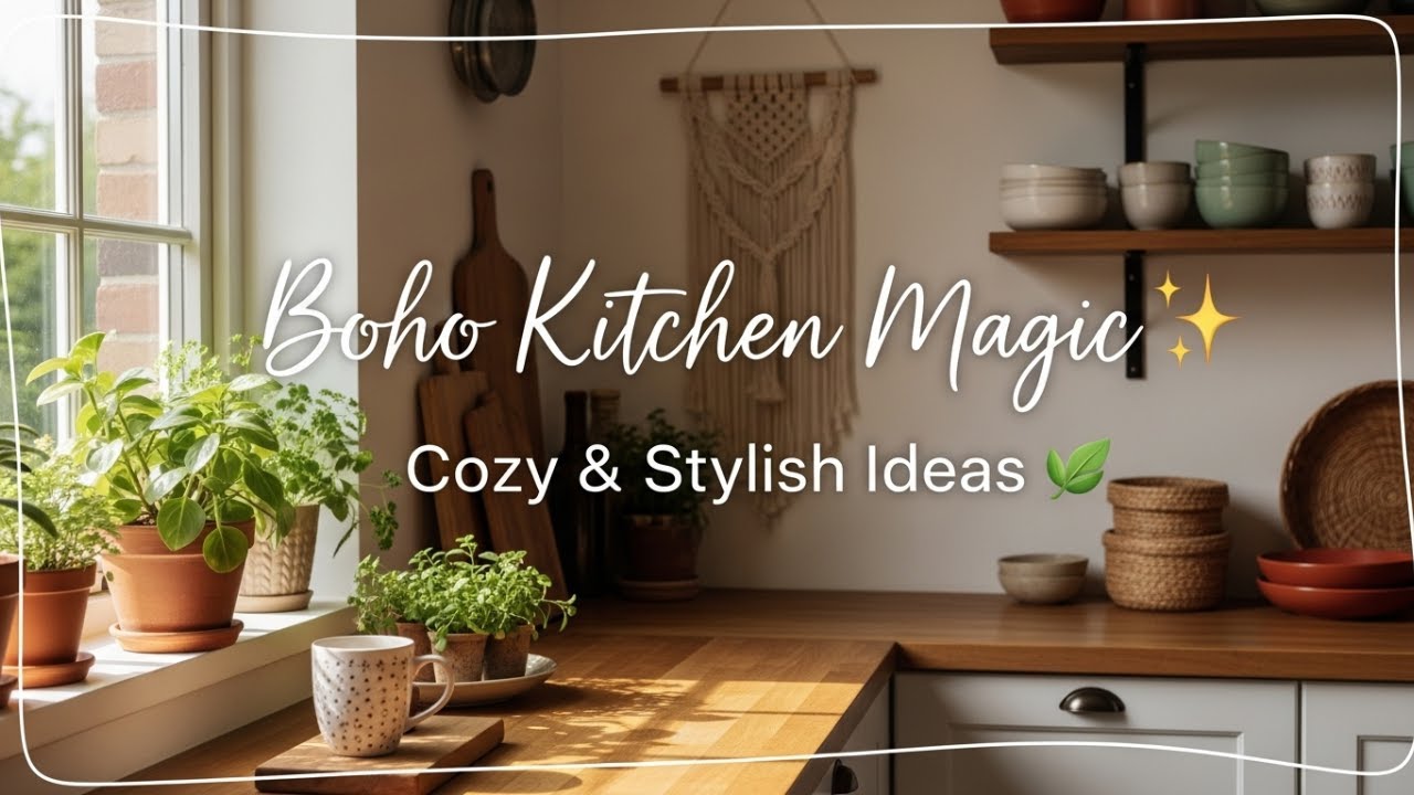 ✨ 30 Boho Kitchen Ideas for a Cozy & Stylish Home | Bohemian Kitchen Decor Inspiration
