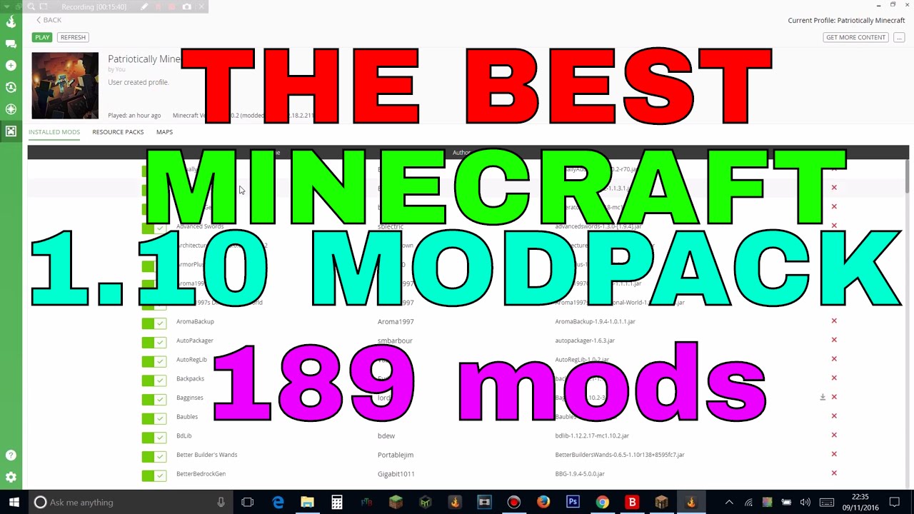 MY ULTRA MODDED MINECRAFT 1.10.2 MODPACK 186 MODS SHOWCASE!! #SeriesOnTheWay!