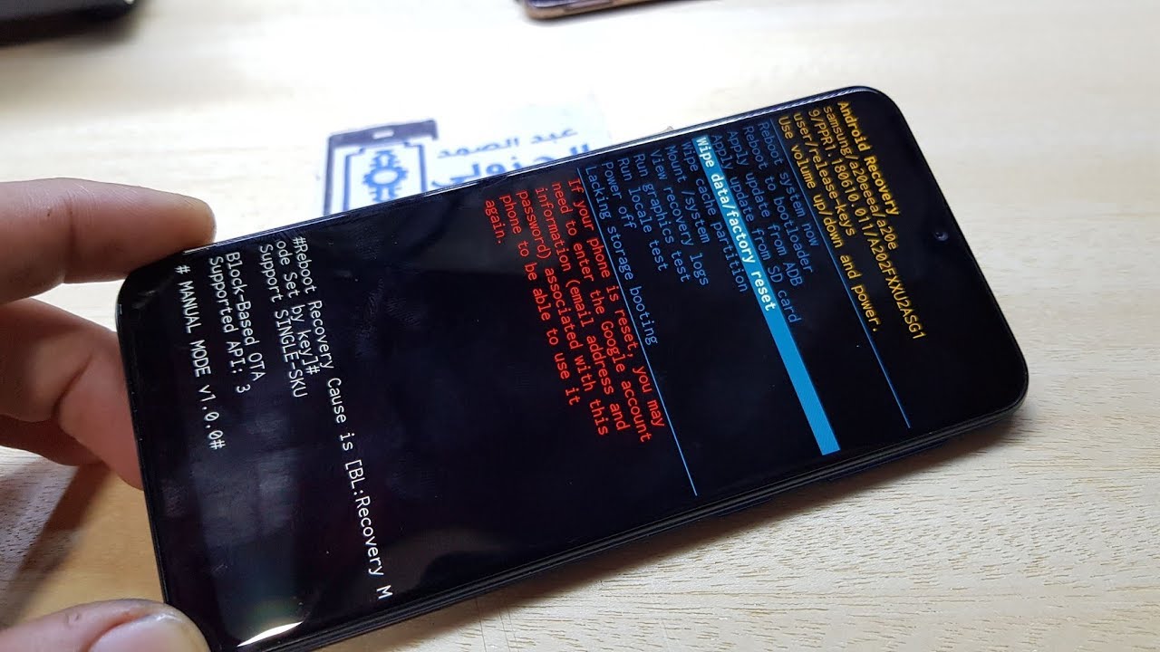 samsung galaxy a20e sm a202f hard reset