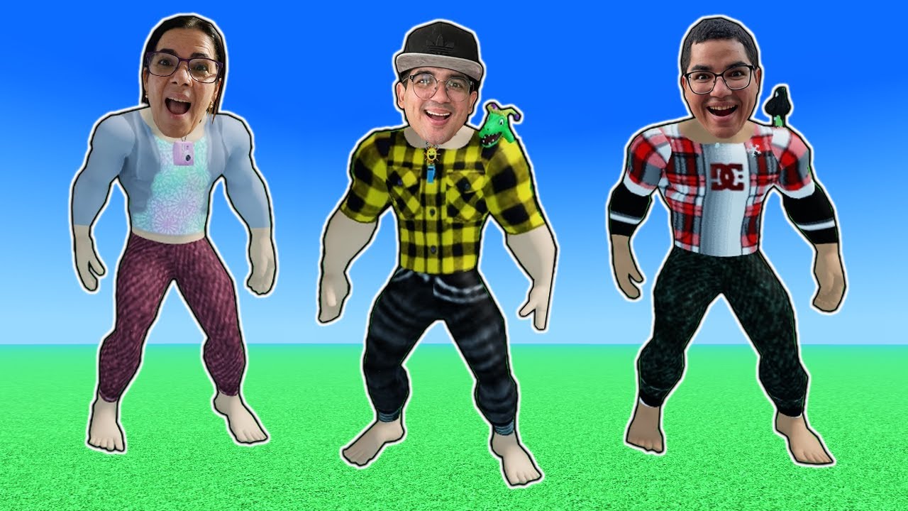 A FAMÍLIA TODA FICOU SUPER MUSCULOSA E DESTRUÍRAM UMA CIDADE INTEIRA! - Roblox Bulked Up
