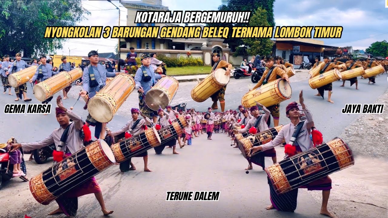 KOTARAJA BERGEMURUH! || NYONGKOLAN 3 BARUNGAN GENDANG BELEQ TERNAMA LOMBOK TIMUR JABA, TERDAL & GEKA