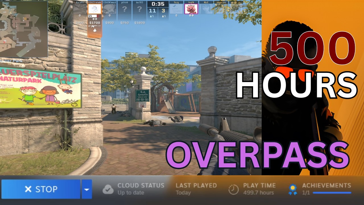 OVERPASS in My 500 HOURS of Play Time in Counter Strike with TWO SUS TEAMATE - CS2