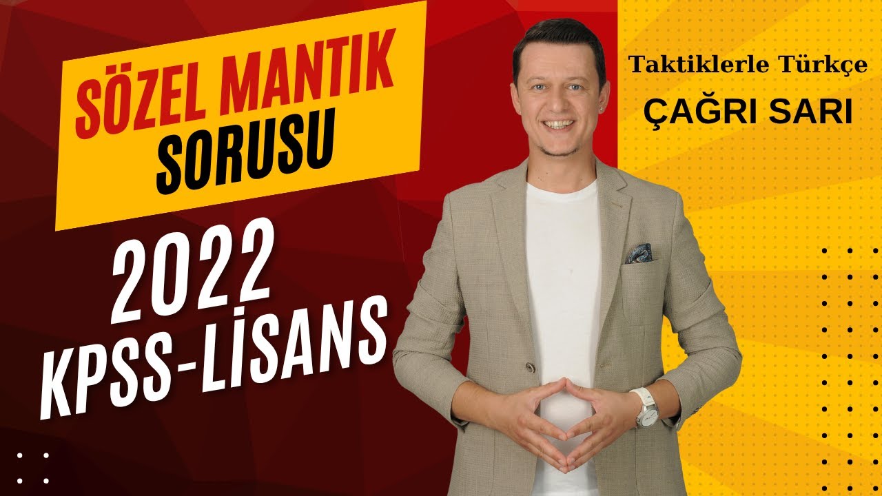 2022 KPSS Lisans Sözel Mantık Sorusu 💯