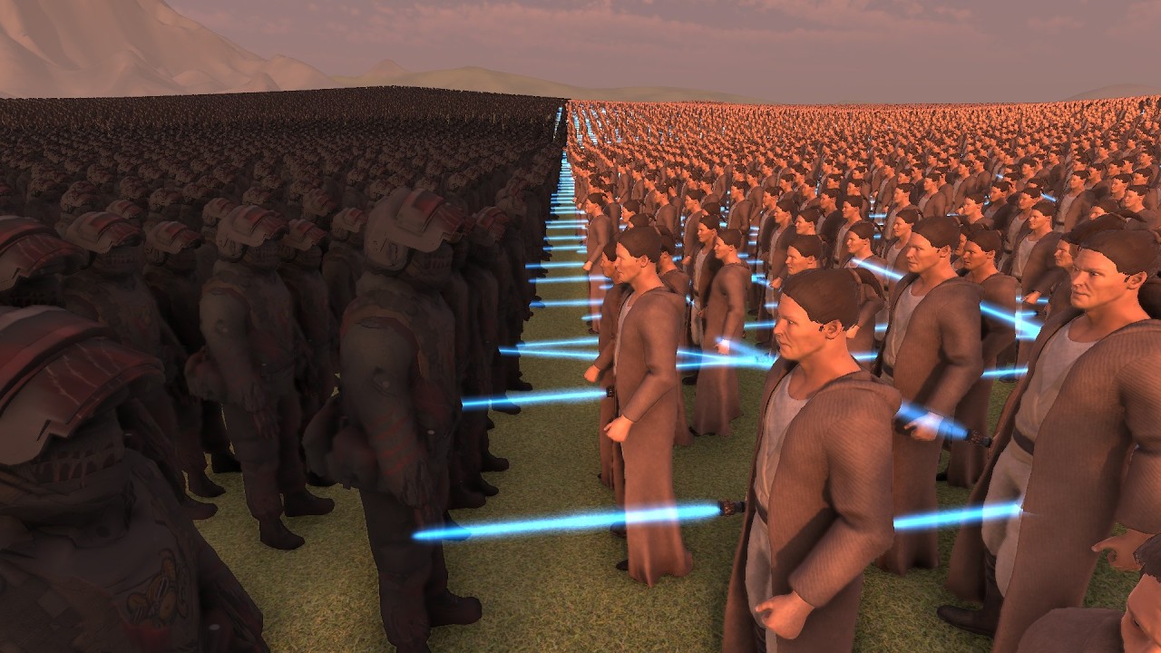 2,500,000 Laser Knights vs 50,000 Military Zombies | UEBS 2 Massive Battle