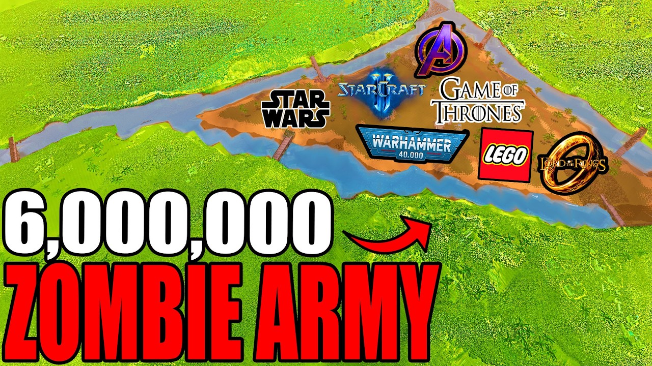Can ALL Fantasy Armies Hold ISLAND BRIDGE FORTRESS vs 6,000,000 Zombie Army?! - UEBS 2: Best Mods