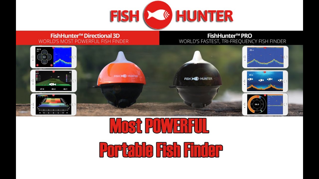 Most Powerful Portable FishFinders Ever PERIOD:  The FishHunter Directional 3D & Pro!