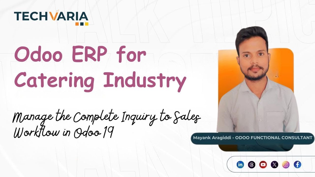 Odoo 19 for Catering Business - Inquiry to Sales Workflow Explained