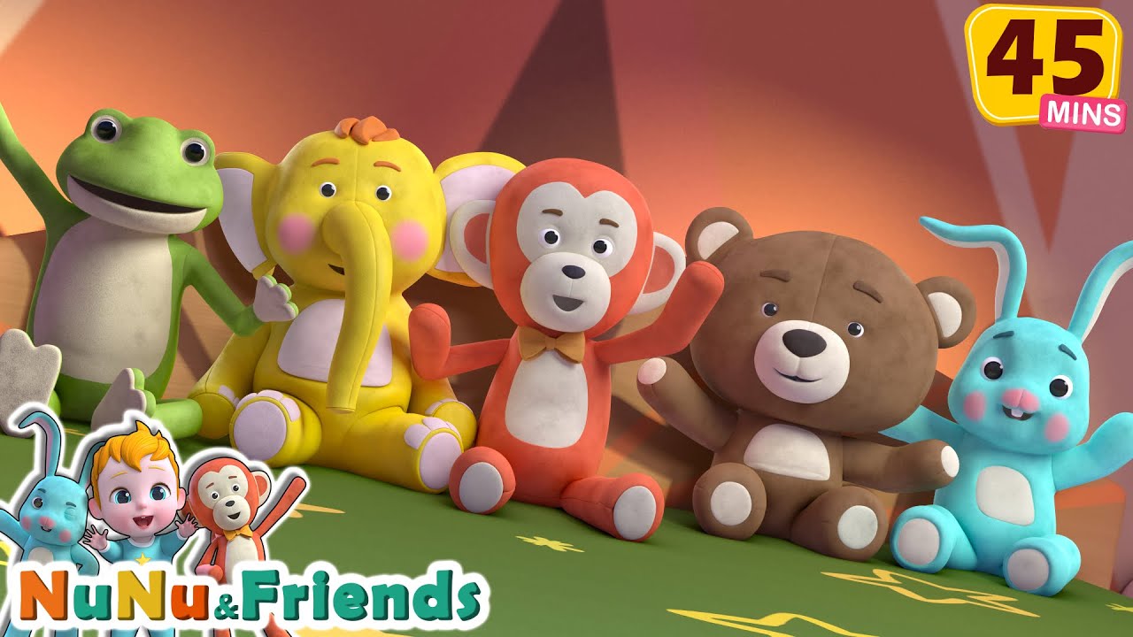 🐘1,2,3 let's Count With Me 🐒 | Count The Animals | Kids song & Nursery Rhymes - NuNu Tv Animal Time