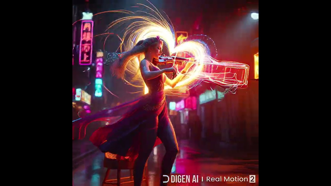 Neon Melody Transformation: Cello to Violin 