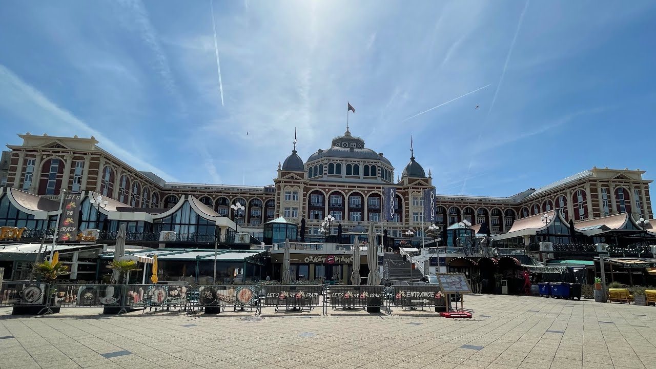 Walking on the pier and boulevard in Scheveningen☀️🌊 (the Netherlands🇳🇱) 4K