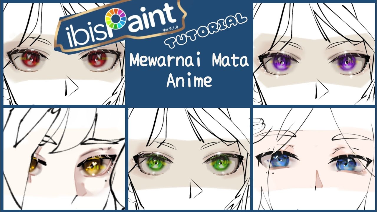 [ibis paint x] Cara Coloring/Mewarnai Mata Anime Mudah /How to color anime eyes