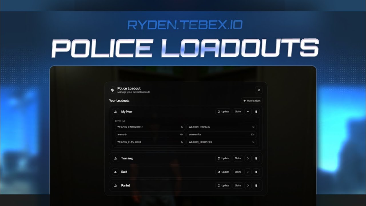 FiveM Police Loadouts [QBCore, QBx] | Ryden Scripts