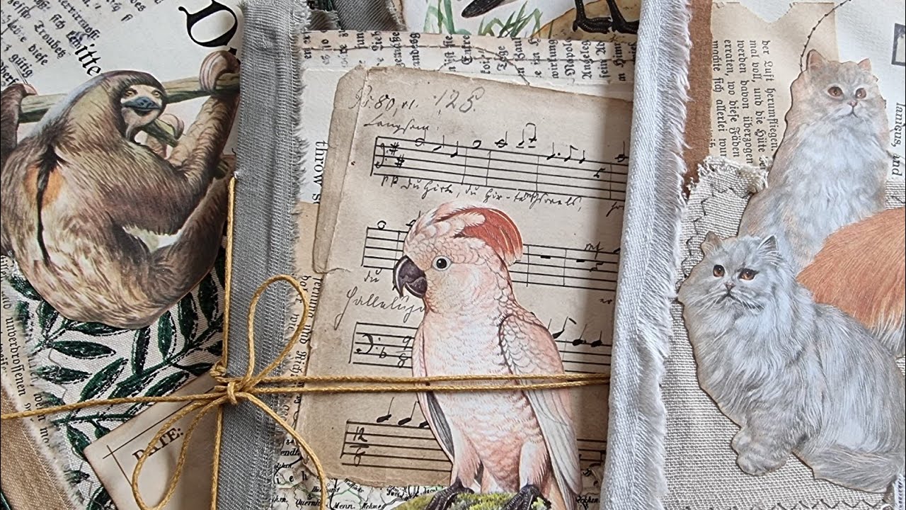 EINFACHE Kleine Heftchen / Booklets / Ephemera aus alten Buchseiten - Junk Journal