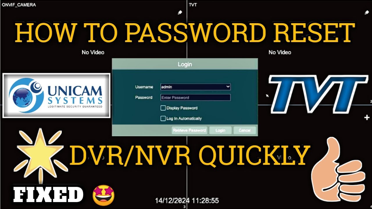 How to Password🔑reset DVR/NVR Quickly | TVT DVR Password Reset/Recovery | TVT DVR Default Password