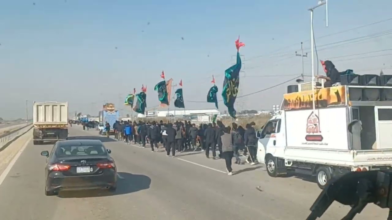 الان طريق الكوت بغداد توافد زائري الامام موسى ابن جعفر ؏ سنة ٢٠٢٦م