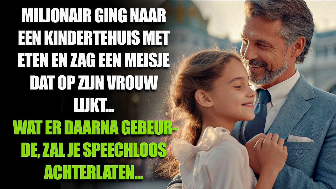 Miljonair Brengt Eten naar Kindertehuis en Ziet Meisje dat op Zijn Vrouw Lijkt!