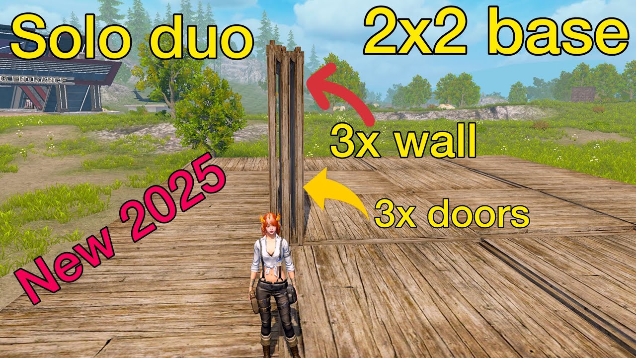 2x2 solo duo base 3x wall 3x doors || last island of survival | #rustmobile #lios  #survivalgame 