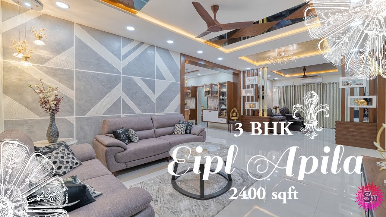 EIPL APILA 3 BHK Interiors | Hyderabad | Luxury Dream Home | Best Interiors by Shubhamsthu Interiors