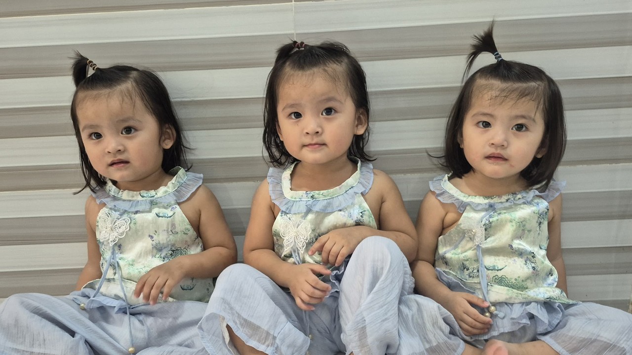 Ba bé sinh ba Mai Thùy Linh ghé về thăm ngoại, anh hai Quốc Kiệt sắp thi chuyển cấp | TAM CÔ NƯƠNG