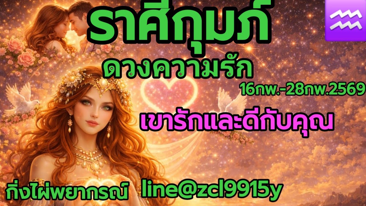 ดวงความรัก🌹ราศีกุมภ์♒เขารักและดีกับคุณ🔮16กพ.-28กพ.2569
