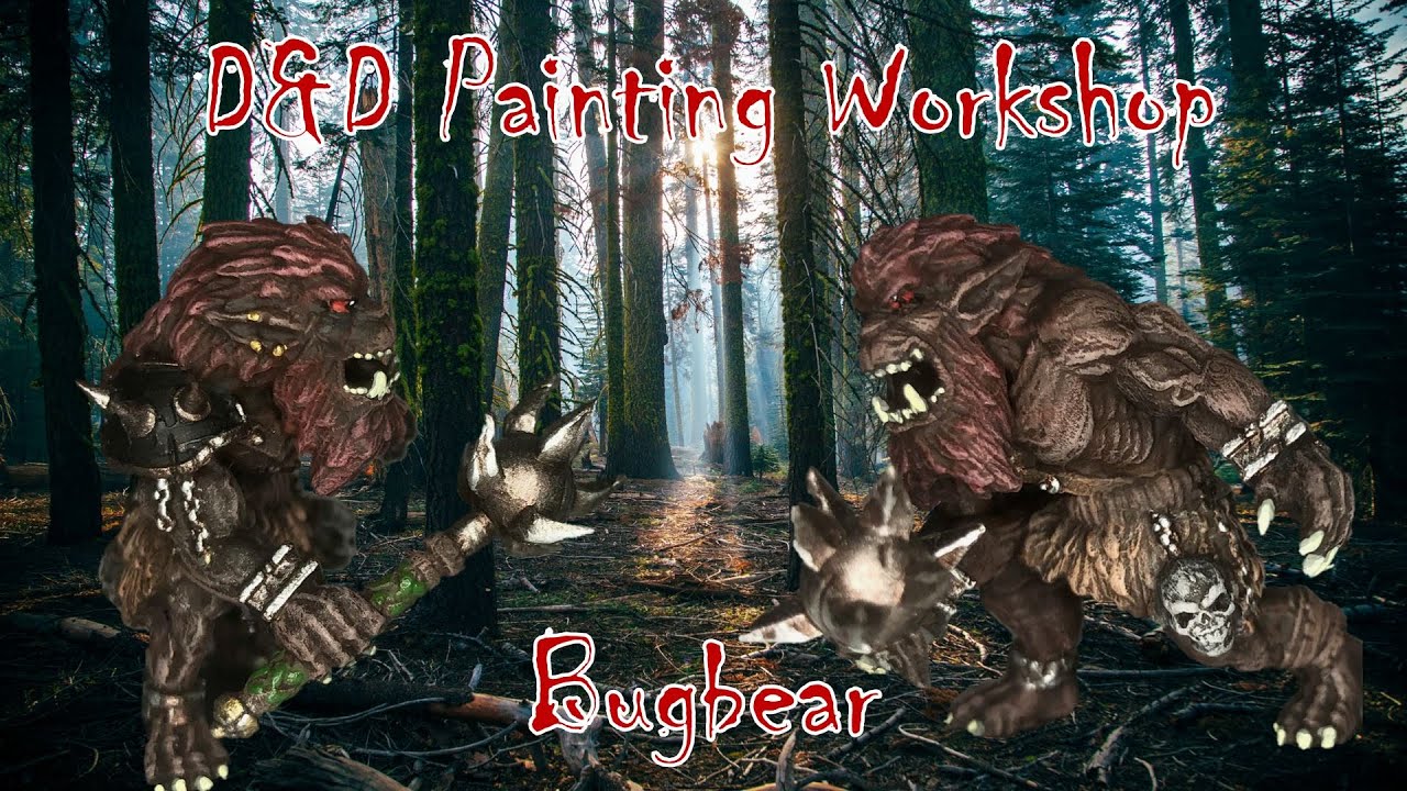 D&D Monster Painting Tutorial - How to Paint a Bugbear Miniature - Quick Guide