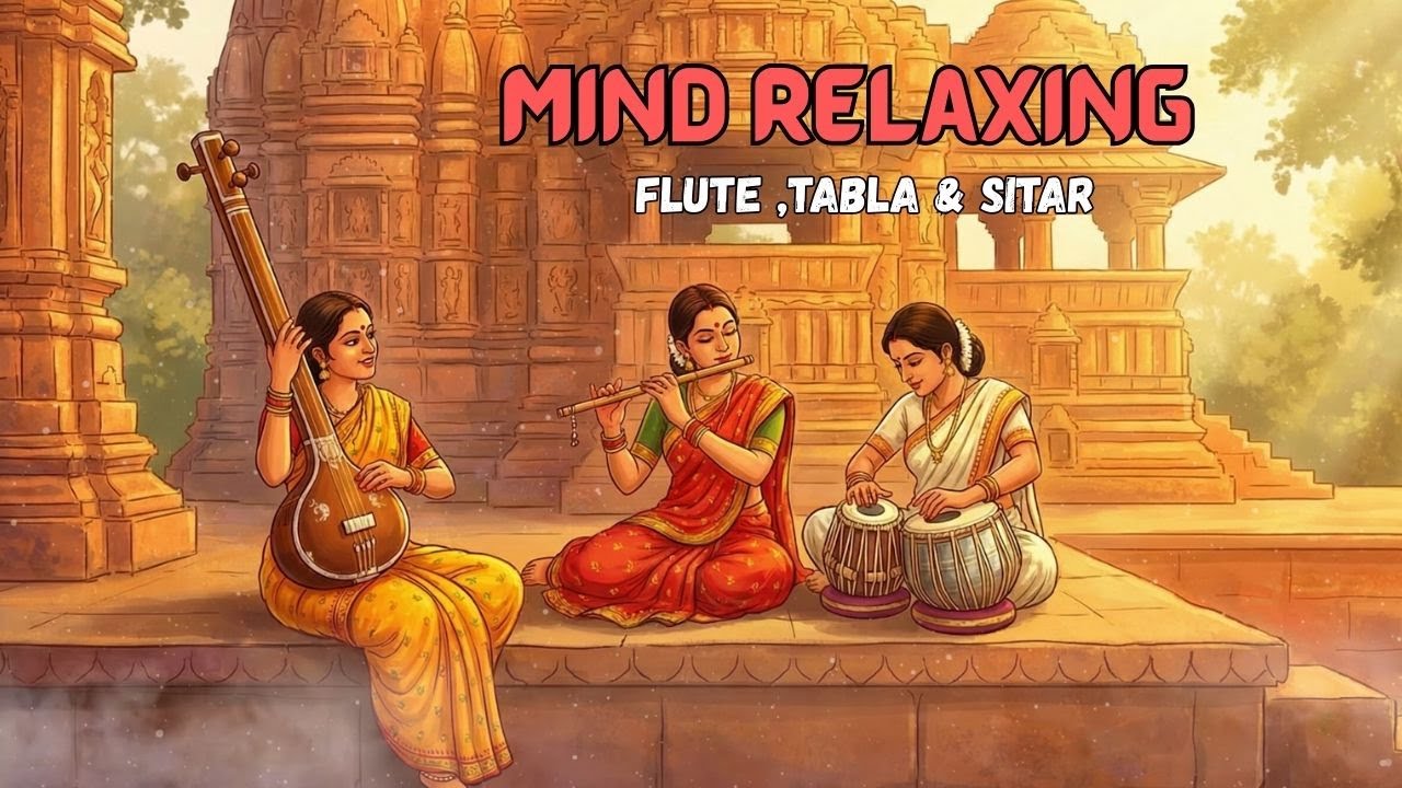 Mind Relaxing Flute Tabla and Sitar Compilation   Hindustani Instrumental Music , Vol - 31