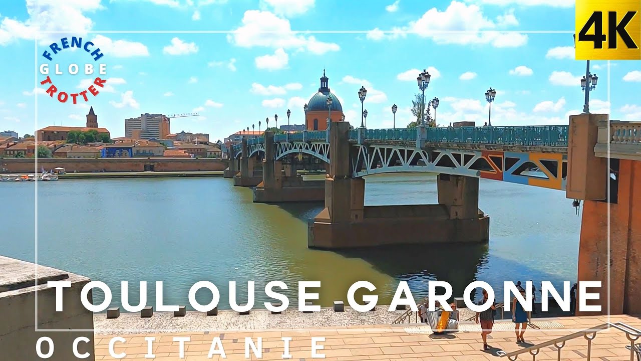 🇫🇷 TOULOUSE Pink City Sunny Walking Tour 4K Hospital Lagrave➜ Garonne River➜ Couvent des Jacobins