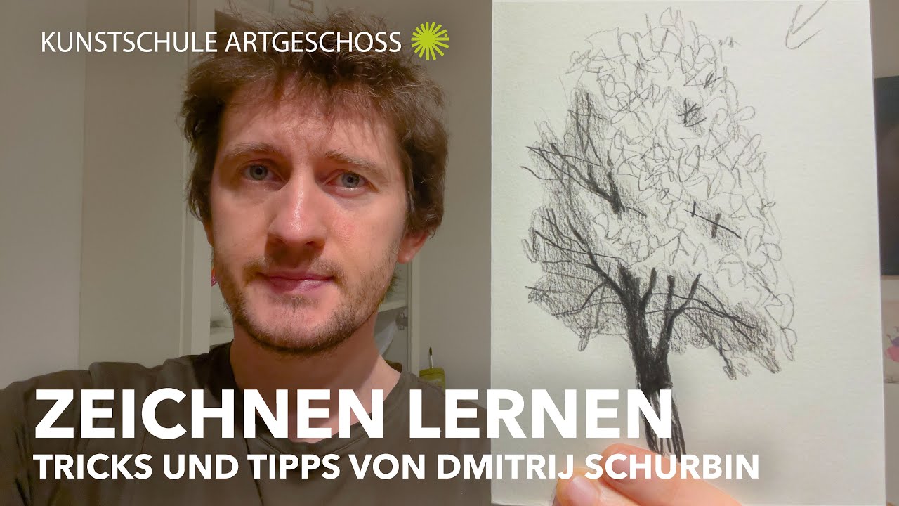 Zeichnen lernen für Anfänger. Baum zeichnen mit Dmitrij Schurbin. Super Tipps und Tricks.