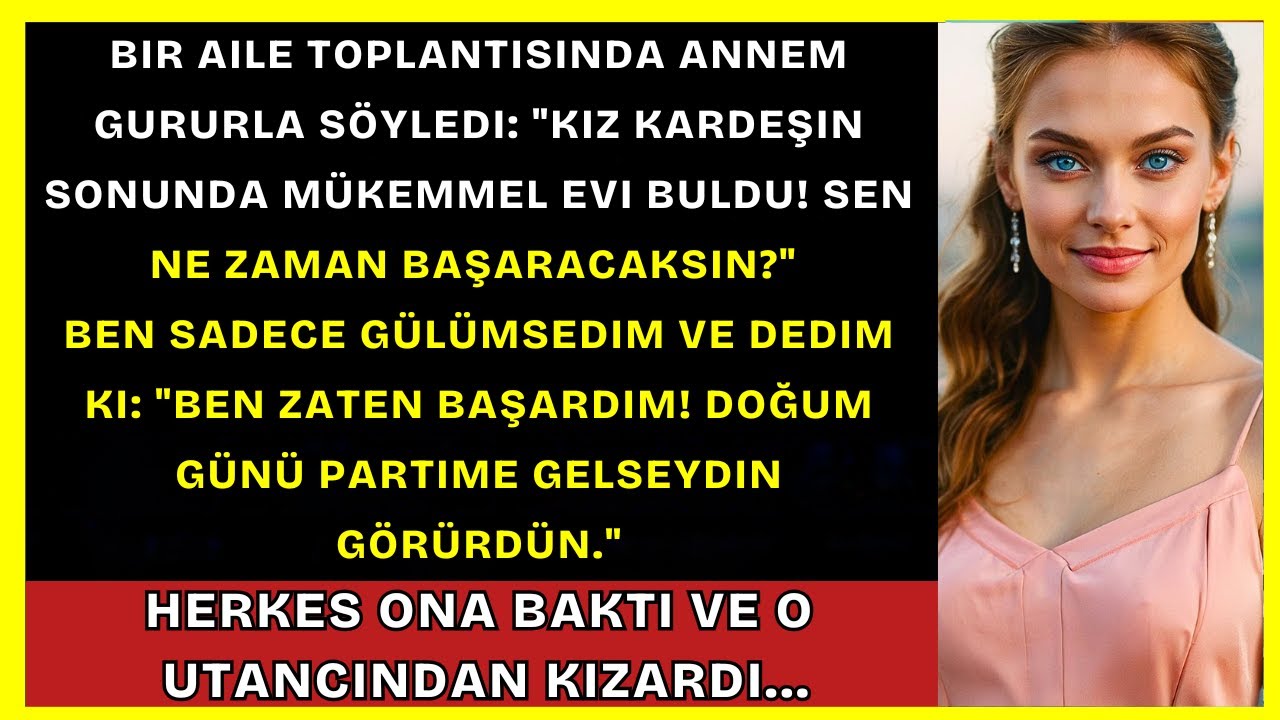 Aile Toplantısında Annem Dedi: “Kız Kardeşin Mükemmel Evi Aldı!” Ben Sadece Gülümsedim...