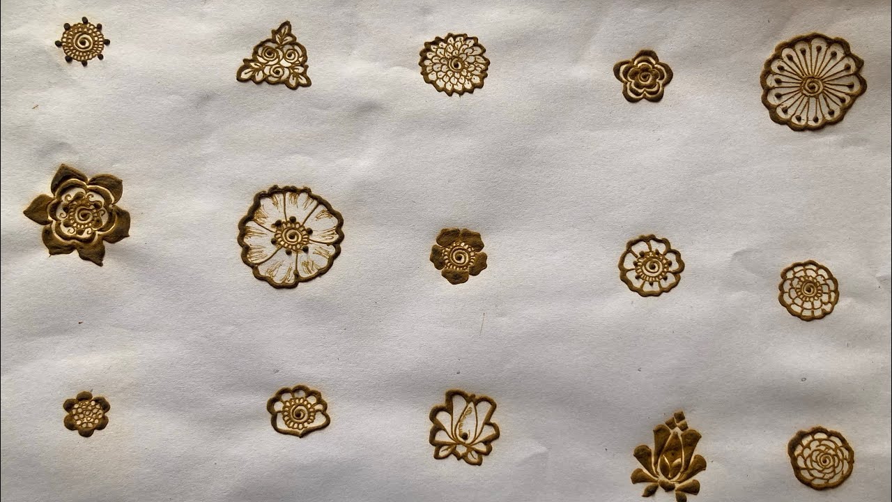 How To Make Basic Beautiful Mehendi Flowers || Mehndi Flowers Tutorial 