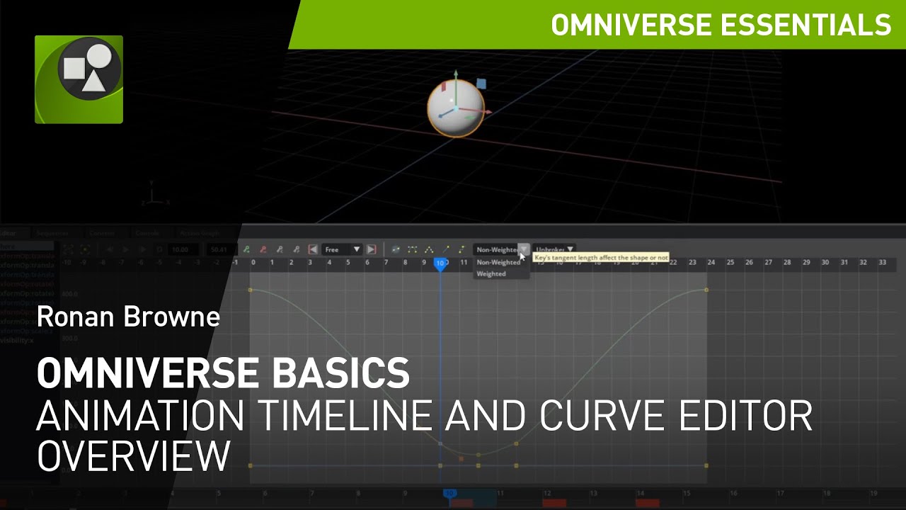 Animation Timeline and Curve Editor Overview in Omniverse USD Composer