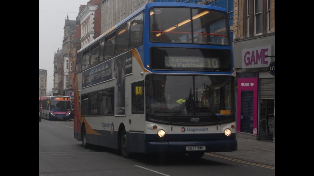 Stagecoach Midland Red Dennis Trident (ALX400) 17037 S837 BWC on route 10 to Kettering