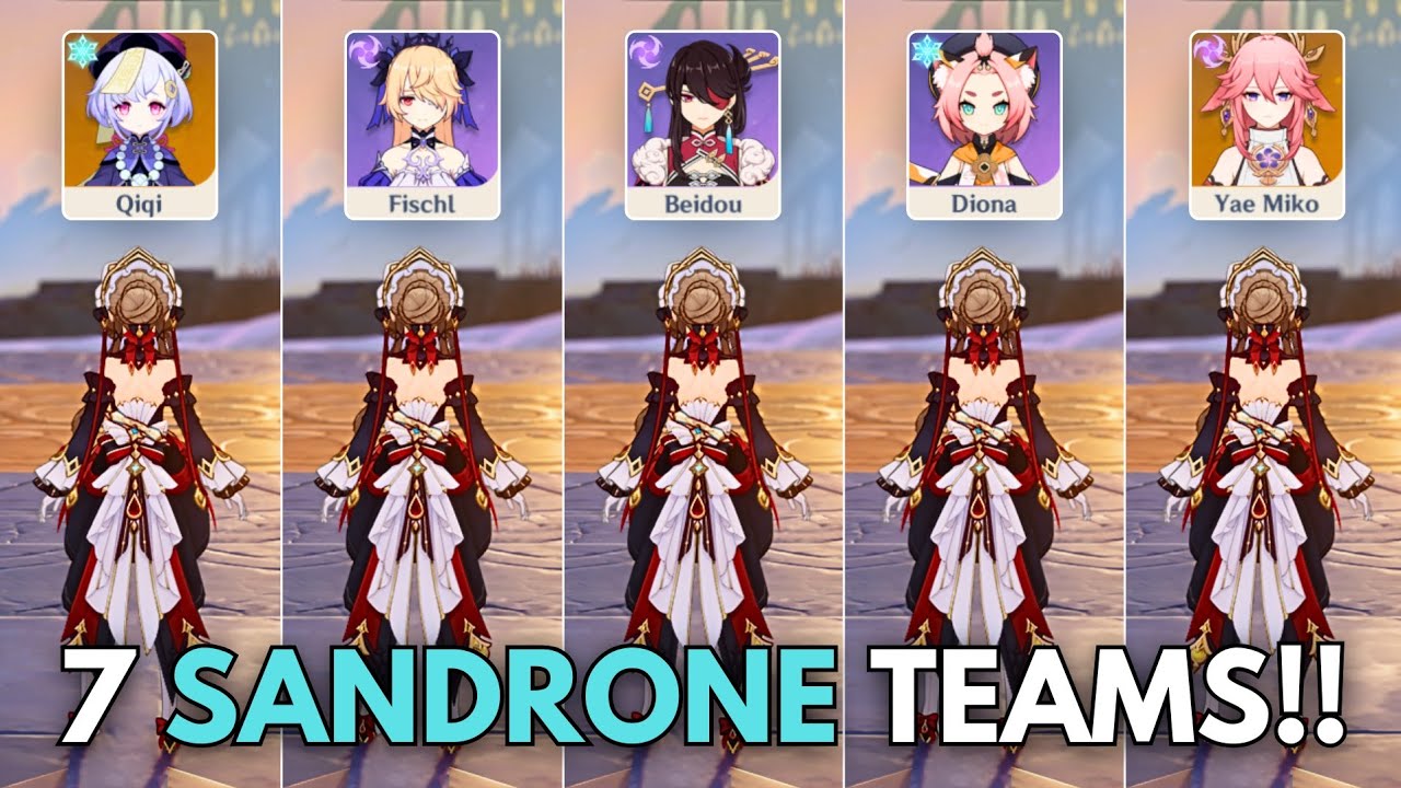 F2P :- Best Teams for Sandrone DUMMY TEST !! Diona or Qiqi?? [ Genshin Impact ]
