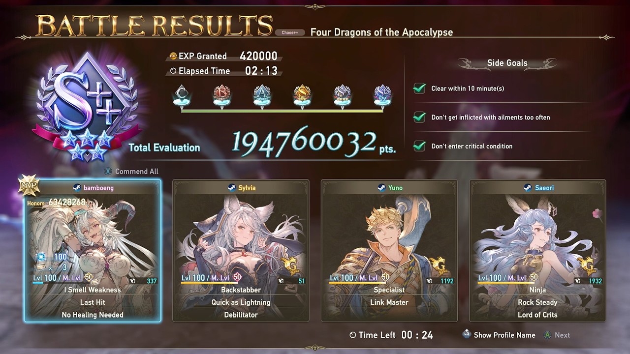 Chaos++ Four Dragons of the Apocalypse 02:13 Fediel PoV | Granblue Fantasy Relink Endless Ragnarok