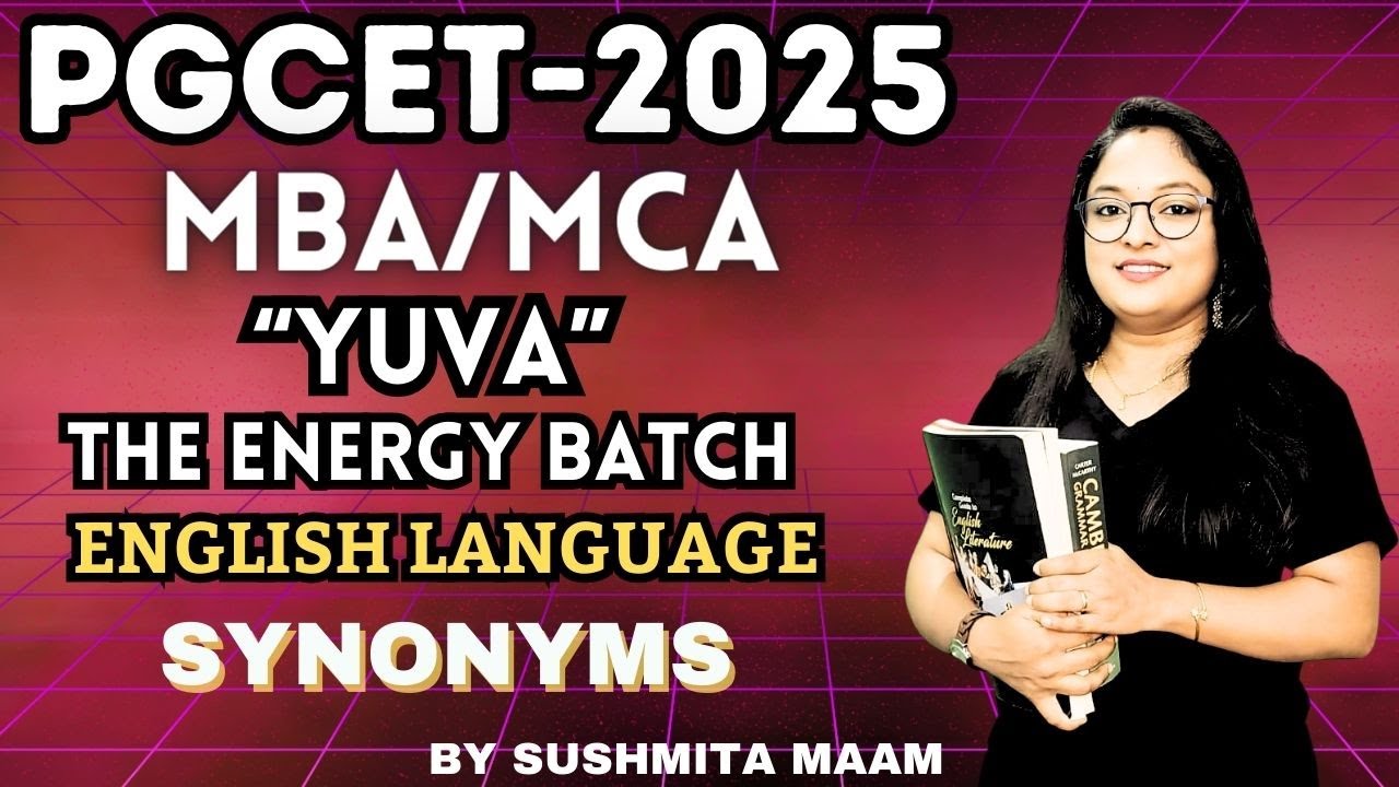 YUVA Batch: PGCET MBA - MCA 2025 | English | Synonyms |  #pgcet2025 #pgcetmba