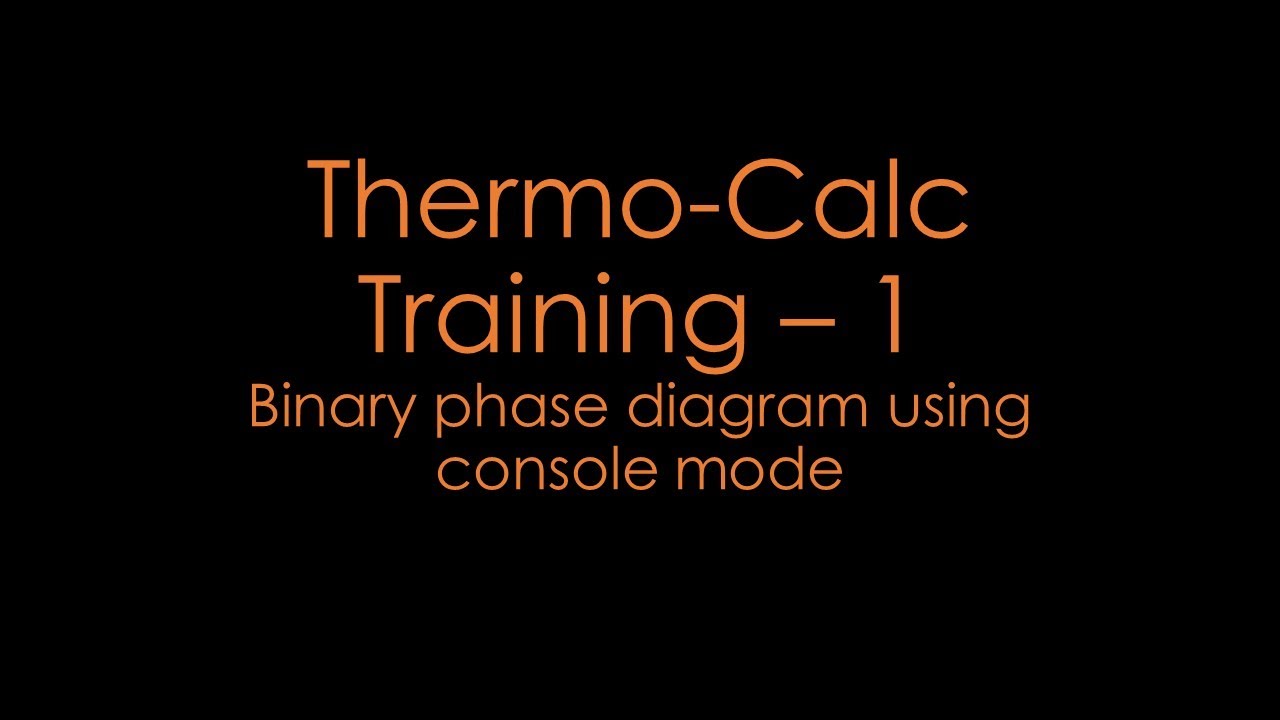 Thermo-Calc Training 1