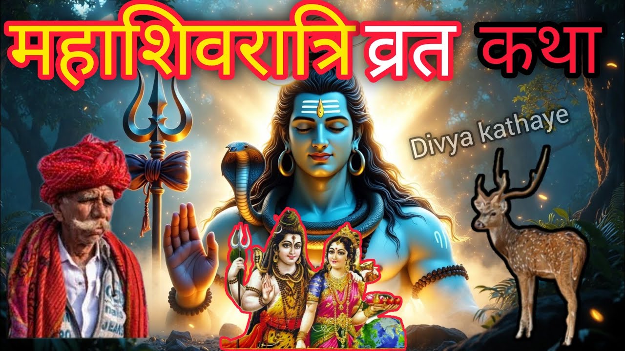 15 फरवरी महाशिवरात्रि कथा। shivratri vrat katha।  शिव चालीसा का साथ। #shivratri #शिव @divyakathaye
