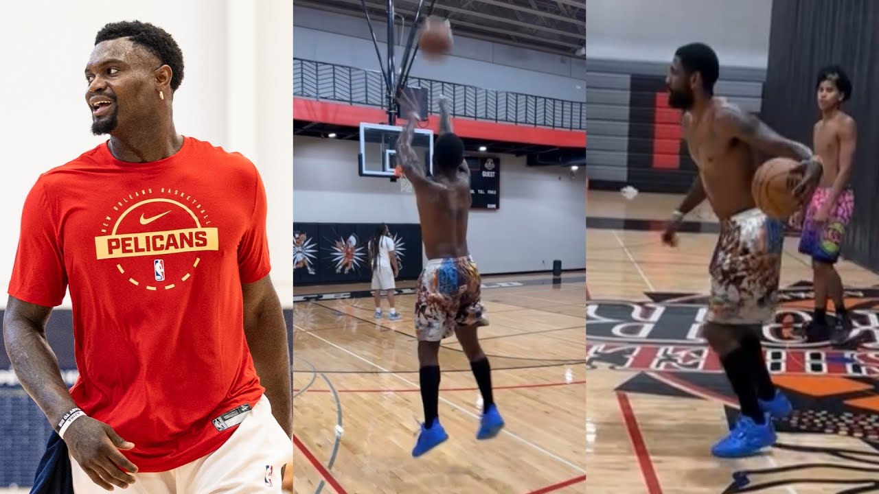 Зайон Уильямсон выглядит худым, а Кайри Ирвинг отлично двигается во время тренировки