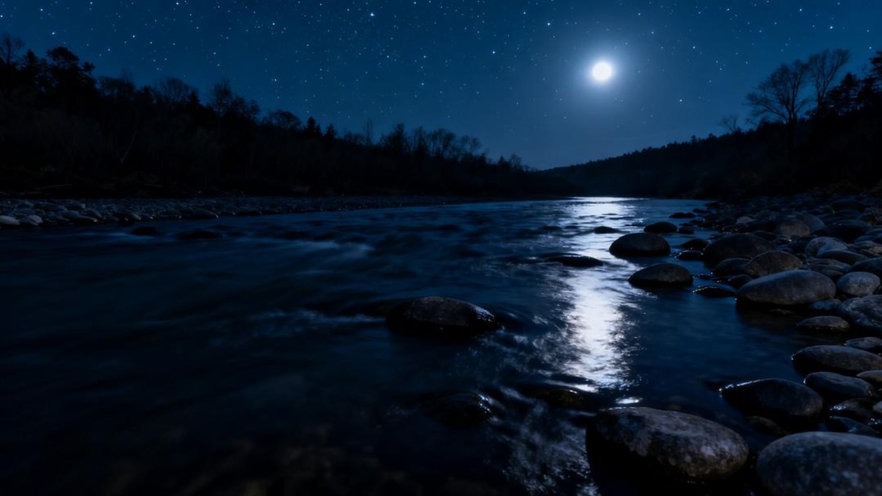 ASMR Dark River Flow 🌊 Deep Sleep Ambience &ndash; No Birds, No Music