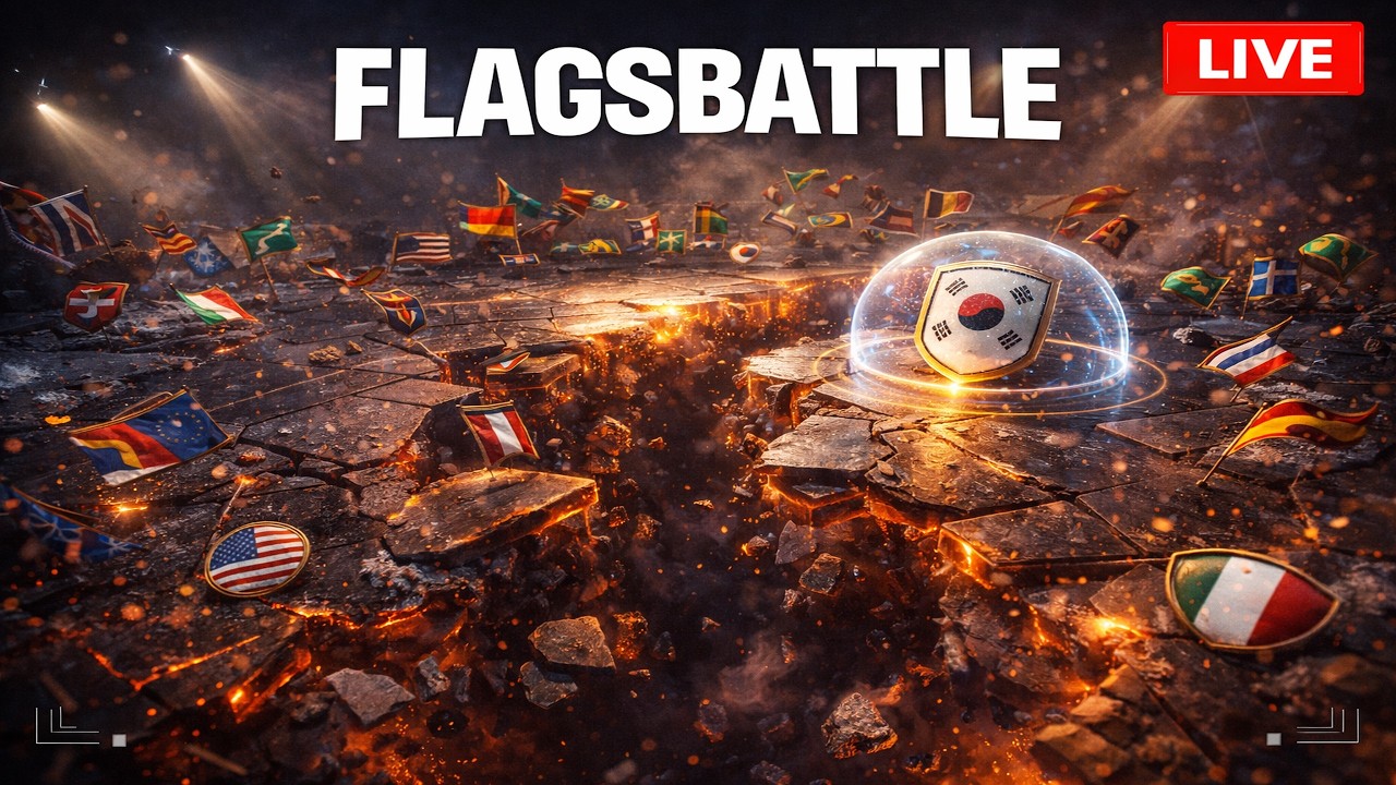 🔴 LIVE: Do Not Fall! 😱 The Ground is BREAKING in FlagsBattle (Collapse Mode) 🌍