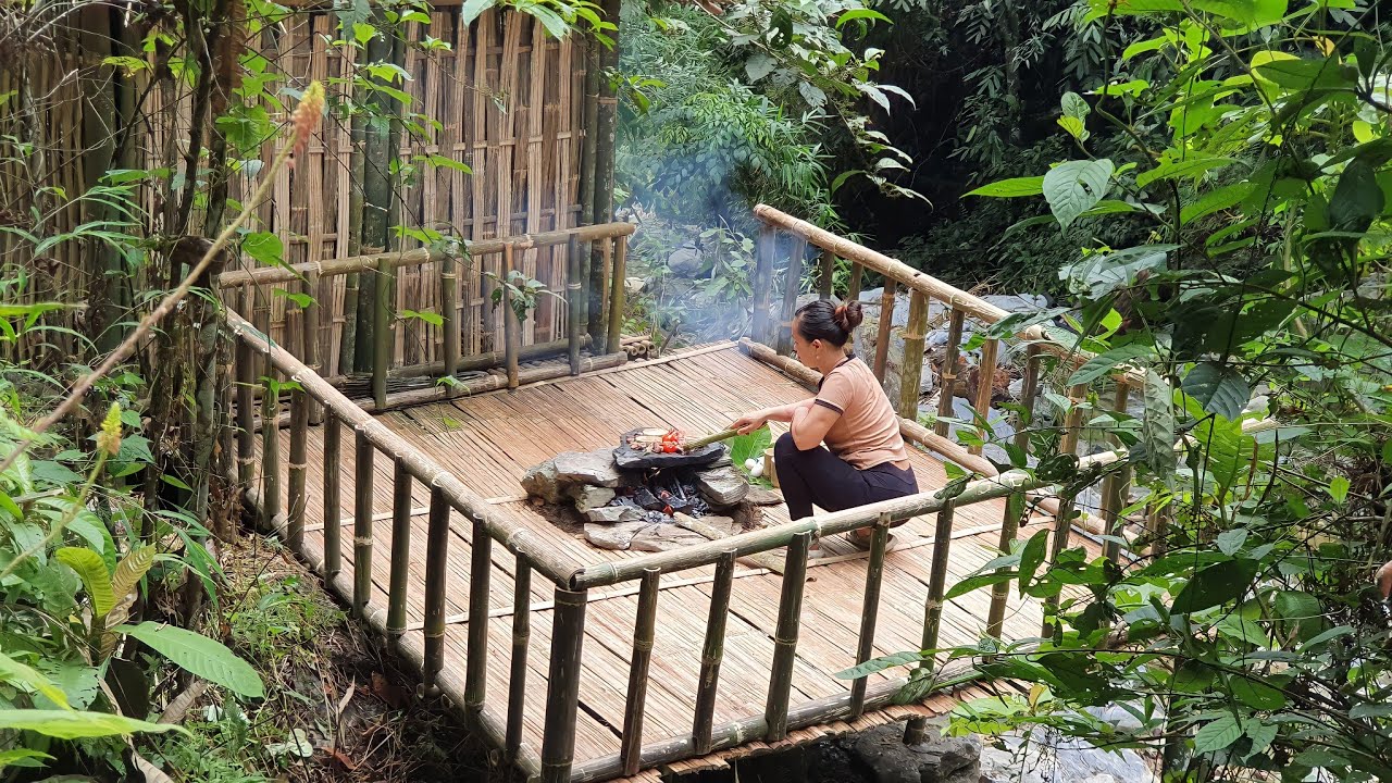 How To Build Bamboo House And Terrace Design From Bamboo | Lý Thị Ca - Ep.68