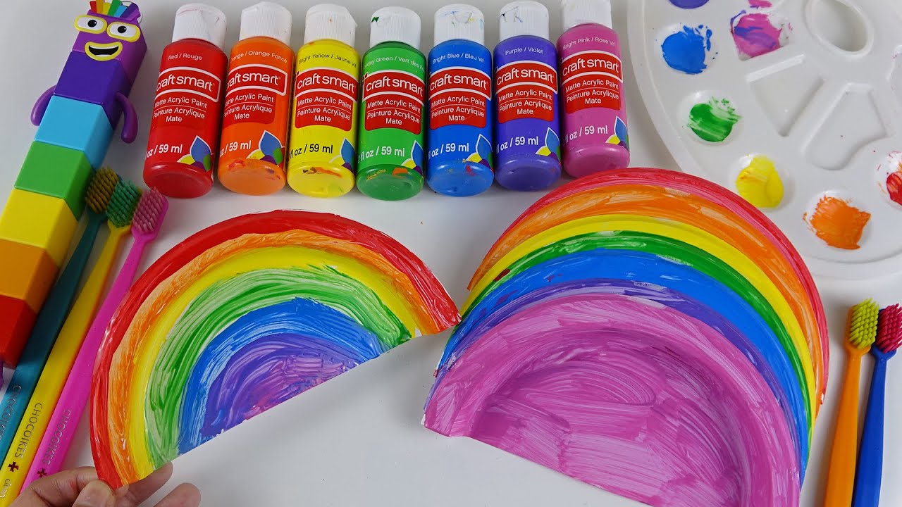 Learning Colors with Making Craft Rainbow | Numberblocks 7 Ideas for Crafting Fun Activities