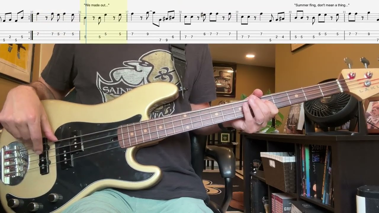 Summer Nights, Grease Soundtrack, Isolated Bass Cover with Tab