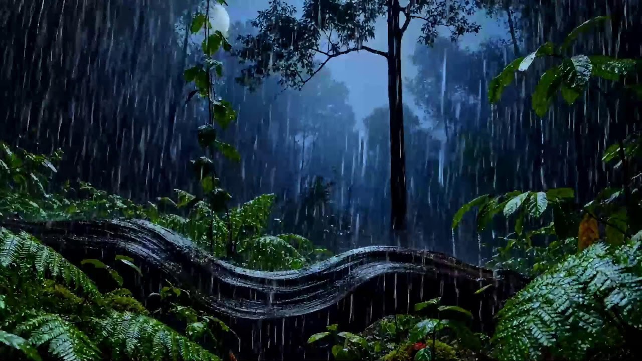 🌧 Mystical Forest Rain — Deep Sleeping Rain Sounds for Calm Mind & Restful Night 🌙