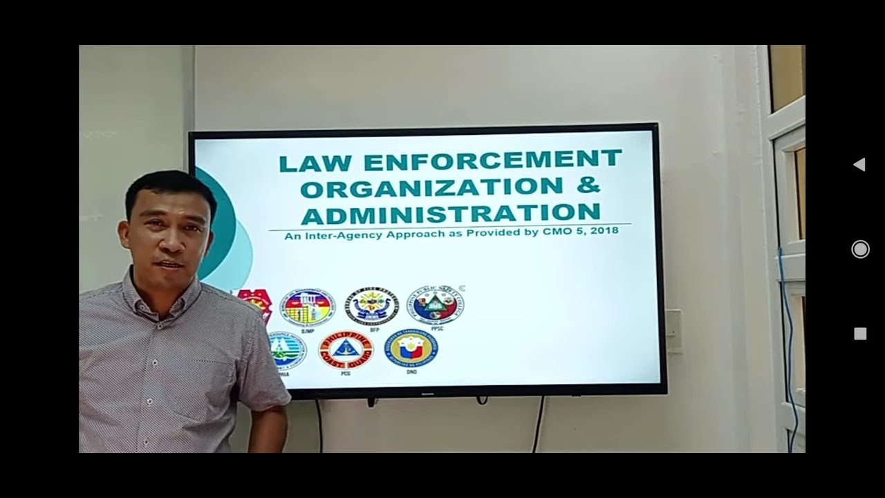 LAW ENFORCEMENT ORGANIZATION AND ADMINISTRATION Part 1 by Roel R. Alviar