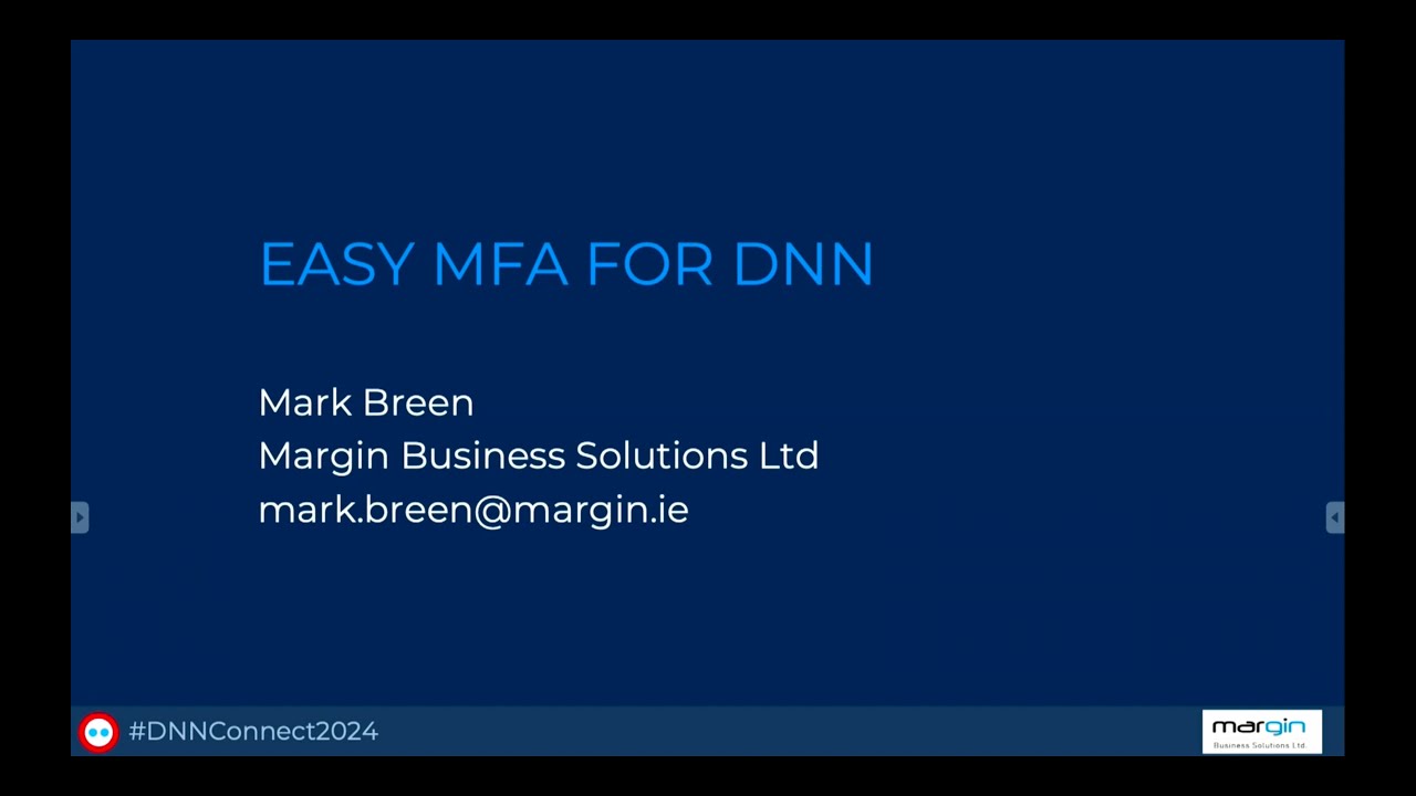 Mark Breen: Easy MFA for DNN using Miracl